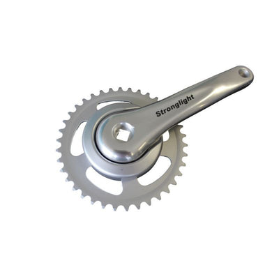 Juego Bielas/Plato Stronglight F8 Earth Monoplato 38d 170mm Plata
